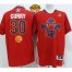 Warriors #30 Stephen Curry Red 2014 All Star The Finals Patch Stitched NBA Jersey