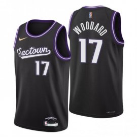 Sacramento Sacramento Kings #17 Robert Woodard II Mens Nike Black 2021/22 Swingman NBA Jersey – City Edition Mens