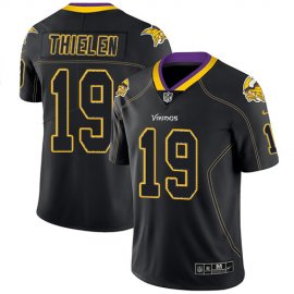 Nike Minnesota Vikings #19 Adam Thielen Lights Out Black Mens Stitched NFL Limited Rush Jersey