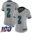 Nike Philadelphia Eagles #2 Jalen Hurts Silver Womens Stitched NFL Limited Inverted Legend 100th Season Jersey