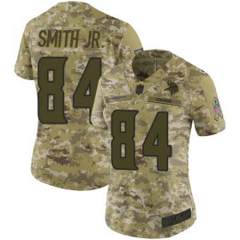 Nike Minnesota Vikings #84 Irv Smith Jr. Camo Womens Stitched NFL Limited 2018 Salute to Service Jersey