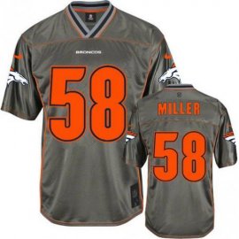 Nike Denver Broncos #58 Von Miller Grey Youth Stitched NFL Elite Vapor Jersey
