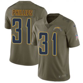 Nike Los Angeles Chargers #31 Adrian Phillips Olive Mens Stitched NFL Limited 2017 Salute To Service Jersey