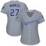 Kansas City Royals #27 Raul Mondesi Grey Road Womens Stitched MLB Jersey