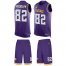 Nike Minnesota Vikings #82 Kyle Rudolph Purple Team Color Mens Stitched NFL Limited Tank Top Suit Jersey