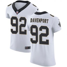 Nike New Orleans Saints #92 Marcus Davenport White Mens Stitched NFL Vapor Untouchable Elite Jersey