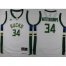 Youth Milwaukee Bucks #34 Giannis Antetokounmpo White Stitched NBA Jersey