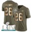 Nike Kansas City Chiefs #26 Damien Williams Olive/Gold Super Bowl LIV 2020 Youth Stitched NFL Limited 2017 Salute To Service Jersey