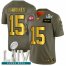 Kansas City Chiefs #15 Patrick Mahomes NFL Mens Nike Olive Gold Super Bowl LIV 2020 2019 Salute to Service Limited Jersey