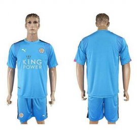 Leicester City Blank Light Blue Goalkeeper Soccer Club Jersey