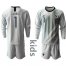 France #1 Lloris Grey Goalkeeper Long Sleeves Kid Soccer Country Jersey