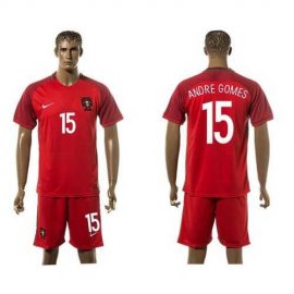 Portugal #15 Andre Gomes Home Soccer Country Jersey