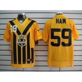 Nike Pittsburgh Steelers #59 Jack Ham Gold 1933s Throwback Mens Stitched NFL Elite Jersey