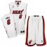 Miami Heat 6 Lebron James White Revolution 30 Swingman Jersey & Shorts Suit Cheap