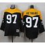 Mitchell And Ness 1967 Pittsburgh Steelers #97 Cameron Heyward Black/Yelllow Throwback Mens Stitched NFL Jersey