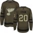 Adidas St. Louis Blues #20 Alexander Steen Green Salute to Service Stitched Youth NHL Jersey