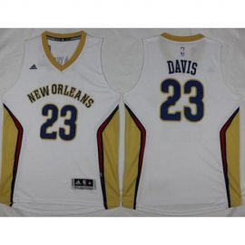New Orleans Pelicans #23 Anthony Davis White Stitched NBA Jerseys