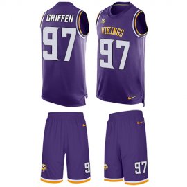 Nike Minnesota Vikings #97 Everson Griffen Purple Team Color Mens Stitched NFL Limited Tank Top Suit Jersey