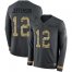 Nike Los Angeles Rams #12 Van Jefferson Anthracite Salute to Service Youth Stitched NFL Limited Therma Long Sleeve Jersey