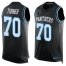 Nike Carolina Panthers #70 Trai Turner Black Team Color Mens Stitched NFL Limited Tank Top Jersey
