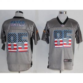 Nike Los Angeles Chargers #85 Antonio Gates Grey Mens Stitched NFL Elite USA Flag Fashion Jersey