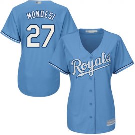 Kansas City Royals #27 Raul Mondesi Light Blue Alternate Womens Stitched MLB Jersey