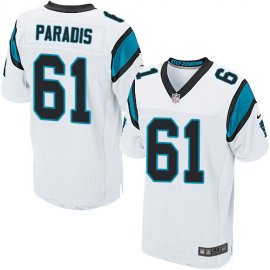 Nike Carolina Panthers #61 Matt Paradis White Mens Stitched NFL Elite Jersey