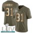 Nike San Francisco 49ers #31 Raheem Mostert Olive/Gold Super Bowl LIV 2020 Youth Stitched NFL Limited 2017 Salute To Service Jersey