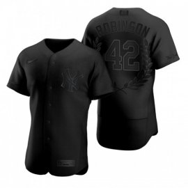 New York Yankees #42 Jackie Robinson Mens Nike Black MLB MVP Limited Player Edition Jersey
