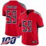 Nike Tennessee Titans #59 Wesley Woodyard Red Mens Stitched NFL Limited Inverted Legend 100th Season Jersey