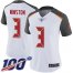 Nike Tampa Bay Buccaneers #3 Jameis Winston White Womens Stitched NFL 100th Season Vapor Limited Jersey