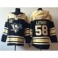 Pittsburgh Penguins #58 Kris Letang Black Sawyer Hooded Sweatshirt Stitched NHL Jersey