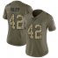 Nike Atlanta Falcons #42 Duke Riley Olive/Camo Womens Stitched NFL Limited 2017 Salute to Service Jersey