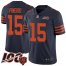 Nike Chicago Bears #15 Eddy Pineiro Navy Blue Alternate Mens Stitched NFL 100th Season Vapor Limited Jersey