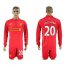 Liverpool #20 Lallana Home Long Sleeves Soccer Club Jersey