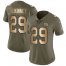 Nike New York Giants #29 Xavier McKinney Olive/Gold Womens Stitched NFL Limited 2017 Salute To Service Jersey