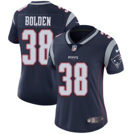 Nike New England Patriots #38 Brandon Bolden Navy Blue Team Color Womens Stitched NFL Vapor Untouchable Limited Jersey