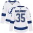 Adidas Tampa Bay Lightning #35 Curtis McElhinney White Road Authentic Womens Stitched NHL Jersey