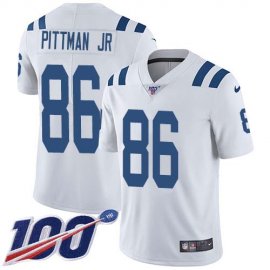 Nike Indianapolis Colts #86 Michael Pittman Jr. White Youth Stitched NFL 100th Season Vapor Untouchable Limited Jersey