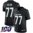 Nike New York Jets #77 Mekhi Becton Black Alternate Mens Stitched NFL 100th Season Vapor Untouchable Limited Jersey