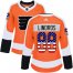 Adidas Philadelphia Flyers #88 Eric Lindros Orange Home Authentic USA Flag Womens Stitched NHL Jersey