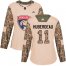 Adidas Florida Panthers #11 Jonathan Huberdeau Camo Authentic 2017 Veterans Day Womens Stitched NHL Jersey