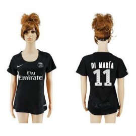Womens Paris Saint-Germain #11 Di Maria Sec Away Soccer Club Jersey