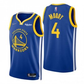 Nike Golden State Warriors #4 Moses Moody Royal Mens 2021-22 NBA 75th Anniversary Diamond Swingman Jersey – Icon Edition Mens