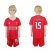 Liverpool #15 Sturridge Red Home Kid Soccer Club Jersey