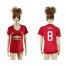 Womens Manchester United #8 Mata Red Home Soccer Club Jersey