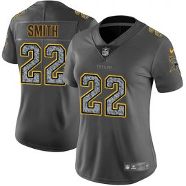 Nike Minnesota Vikings #22 Harrison Smith Gray Static Womens Stitched NFL Vapor Untouchable Limited Jersey