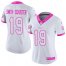Nike Pittsburgh Steelers #19 JuJu Smith-Schuster White/Pink Womens Stitched NFL Limited Rush Fashion Jersey