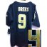 Nike New Orleans Saints #9 Drew Brees Black Team Color Mens Stitched NFL Elite Autographed Jersey