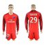 Paris Saint-Germain #29 Augustin Red Long Sleeves Soccer Club Jersey